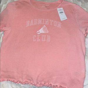 New with tags Pink American eagle crop top